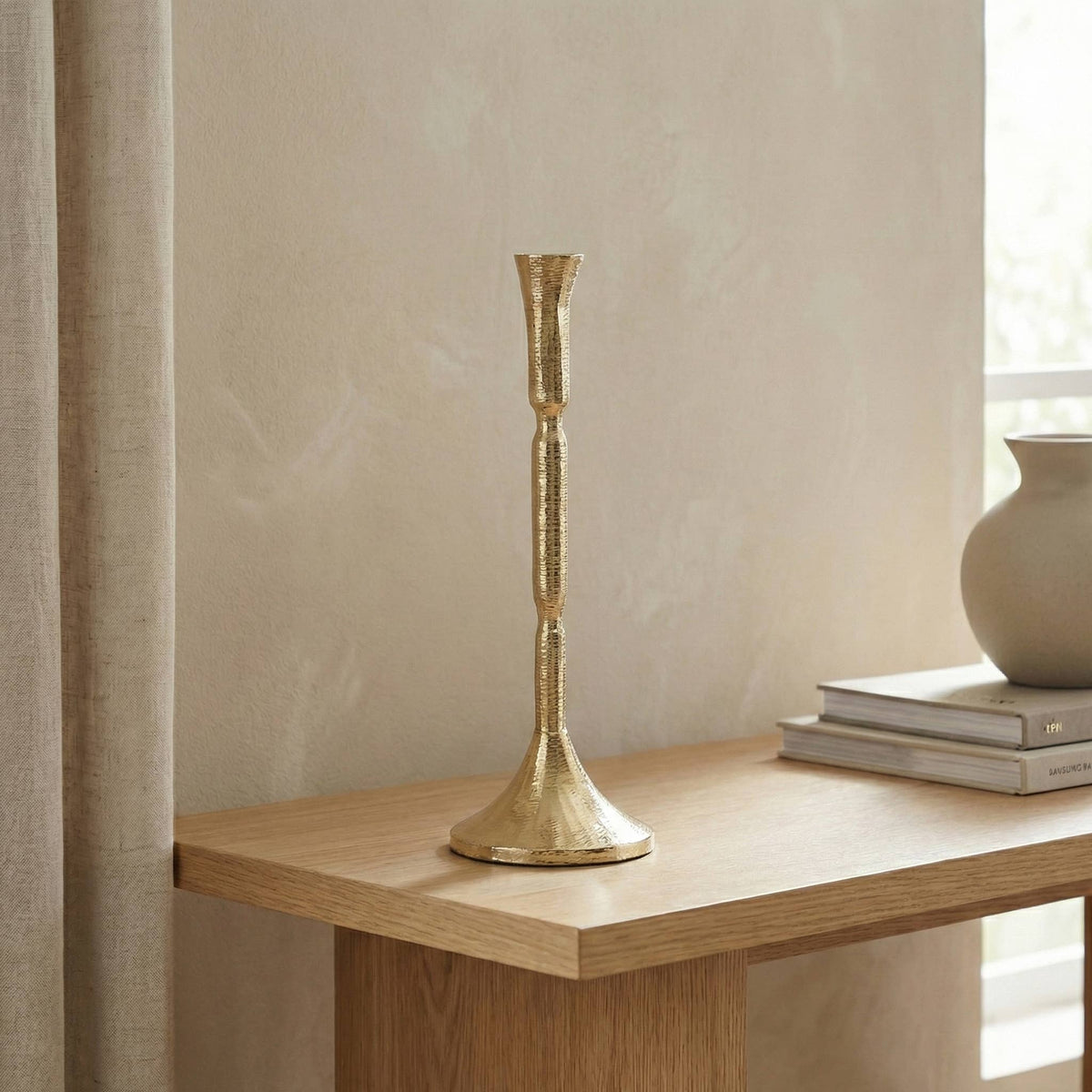 Gold_Textured_Taper_Candle_Holder_16inch