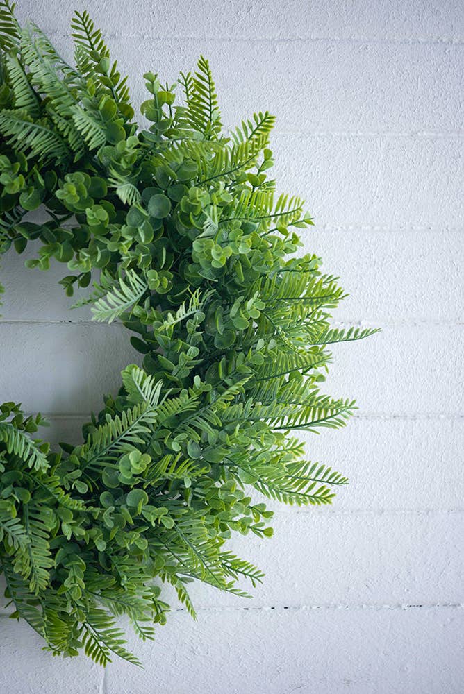 Greenery Wreath 20" - Faux Floral Artificial Greenery