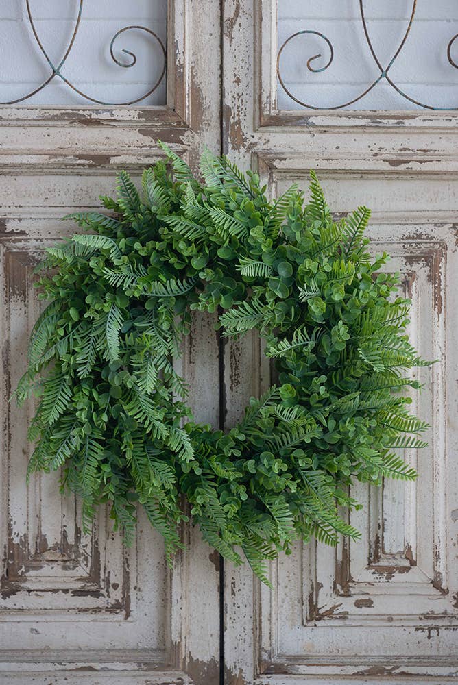 Greenery Wreath 20" - Faux Floral Artificial Greenery