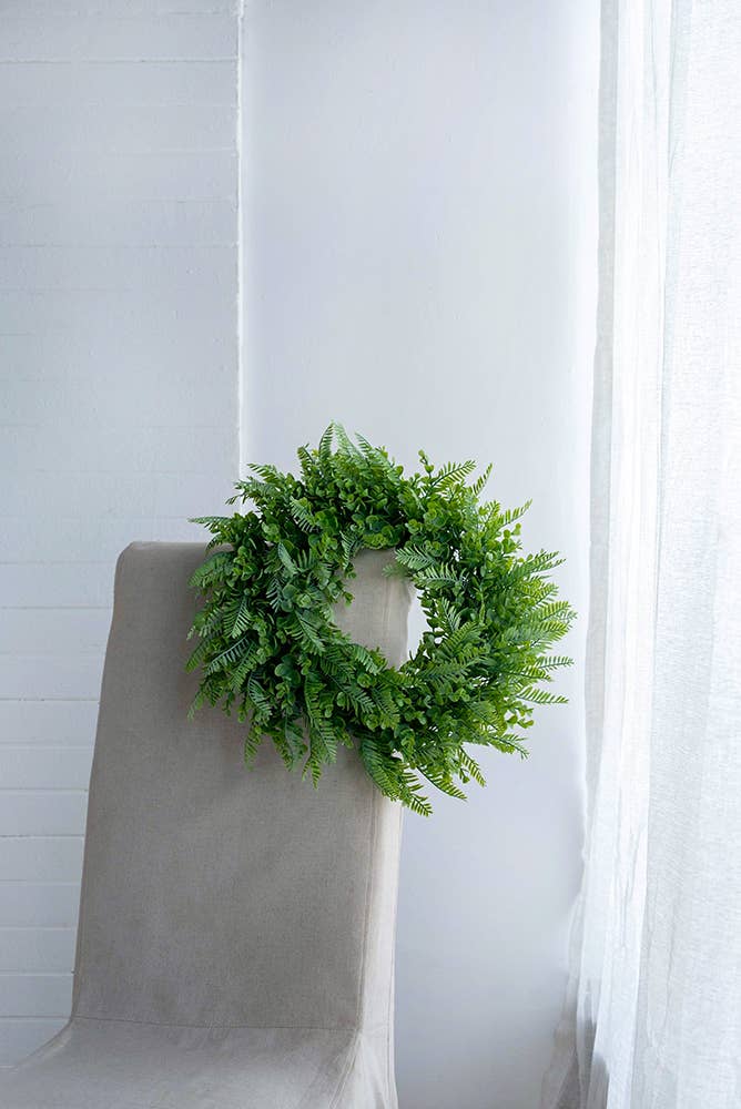 Greenery Wreath 20" - Faux Floral Artificial Greenery