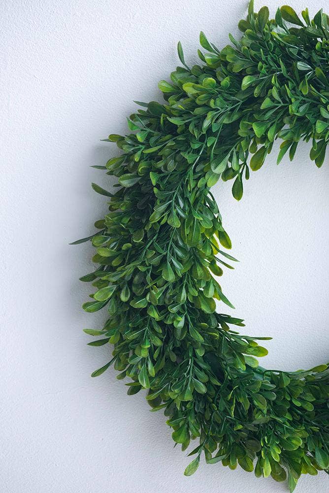 Greenery Wreath Set of 2 - 16" & 12" Artificial Faux Floral Greenery