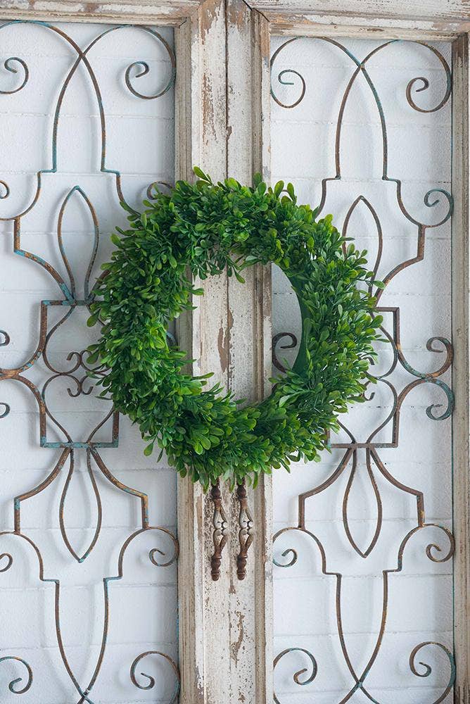 Greenery Wreath Set of 2 - 16" & 12" Artificial Faux Floral Greenery