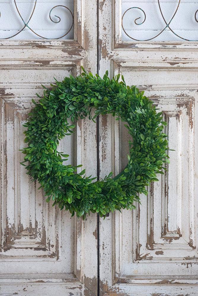 Greenery Wreath Set of 2 - 16" & 12" Artificial Faux Floral Greenery