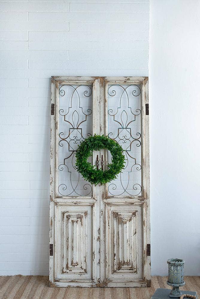 Greenery Wreath Set of 2 - 16" & 12" Artificial Faux Floral Greenery