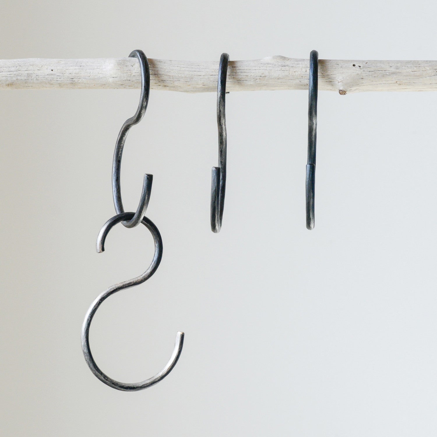 Hand-Forged Iron S-Hook – 6-1/4" Decorative Hanging Hook