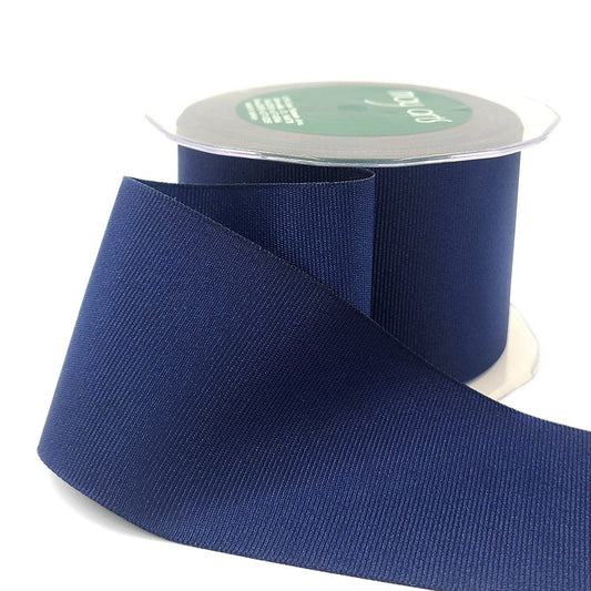 Heavy-Weight Grosgrain Ribbon - Navy | 2.5" Width | 20 Yard Roll