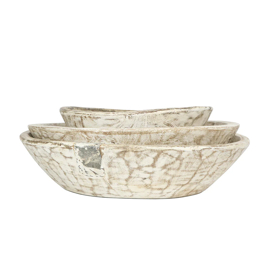 Vintage Bowl, White Washed