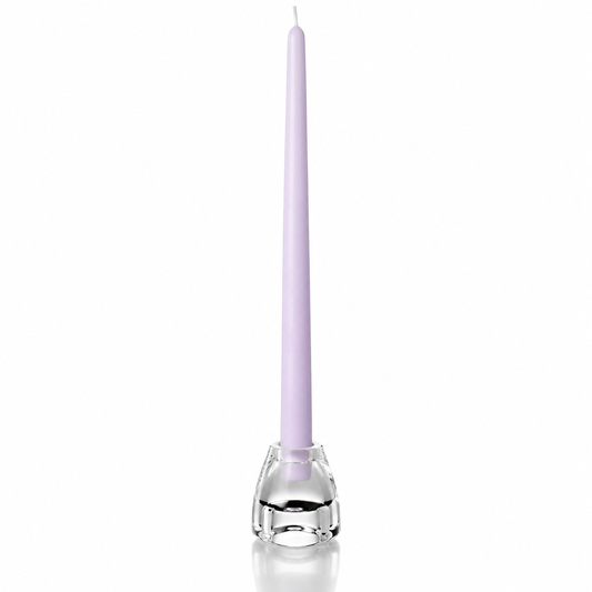 Lilac Hand-Dipped Tapered Candle - Box of 12 - Unscented