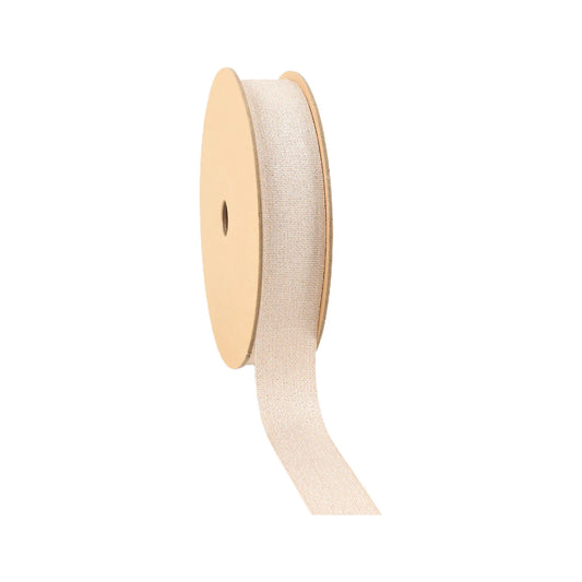 Metallic Grosgrain Ribbon - Soft Pink | 1" Width | 25 Yard Roll