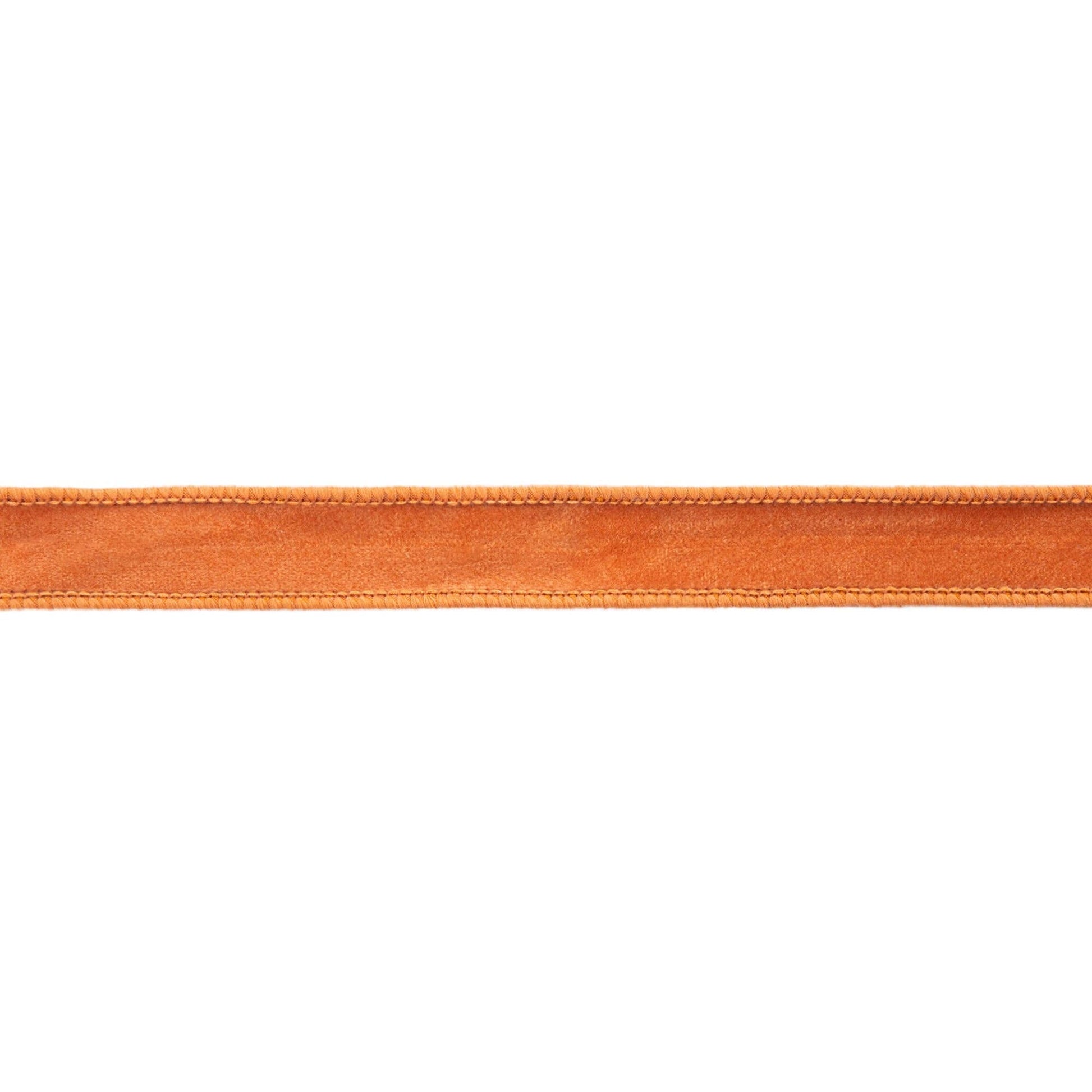 1" Orange Velvet Wired Ribbon with Orange Backing | 10 Yard Roll