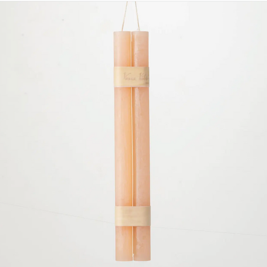 PINK SAND HANGING TAPER CANDLES SET OF 2