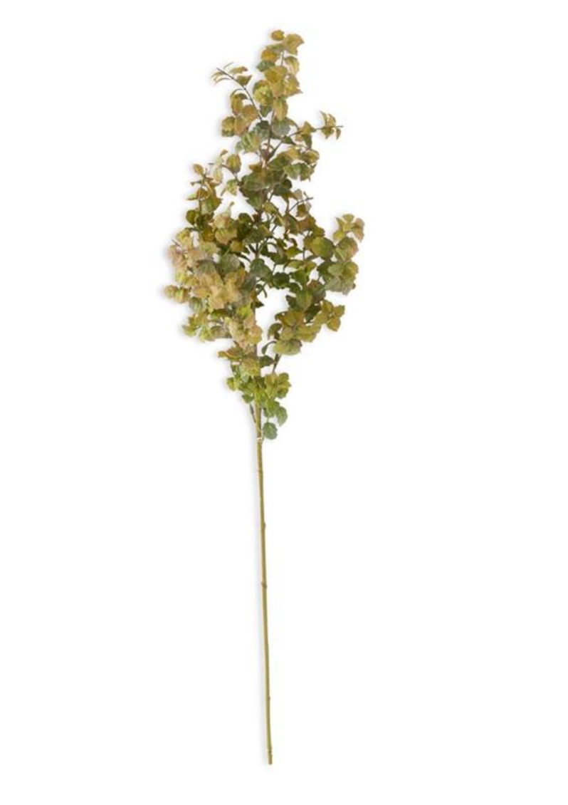 Powdered Green Mint Leaf Spray 31.5" - Single Stem Artificial Greenery
