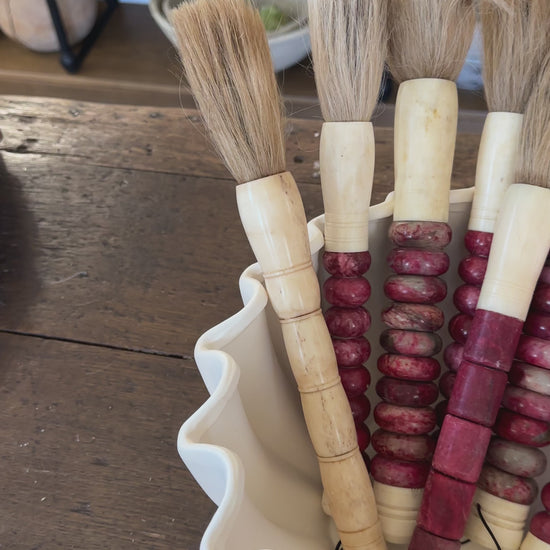 Vintage Red Jade Calligraphy Brush - Different Styles