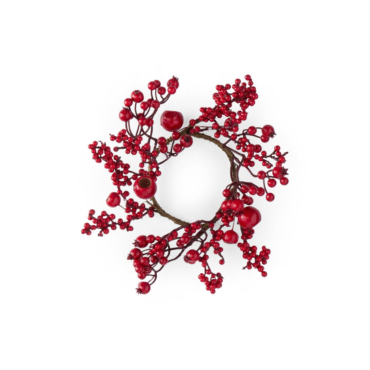 11.5 Inch Red Berry Candle Ring – Christmas & Holiday Decor