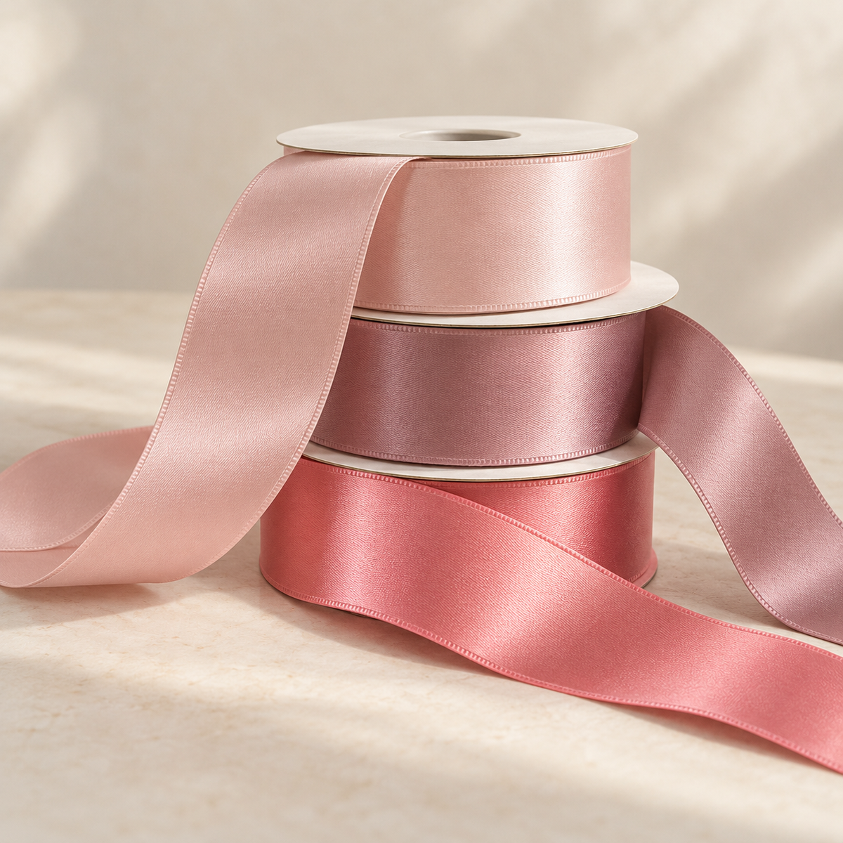 Ribbon - Pink in 3 Shades | 1.5" Width | 50 Yard Roll