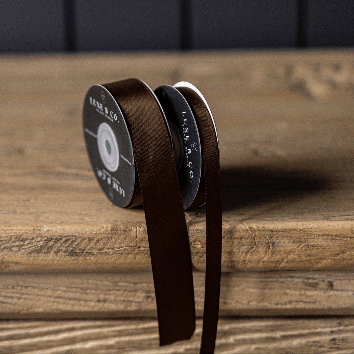 Satin Ribbon - Brown | 1/3" Width | 180" Length