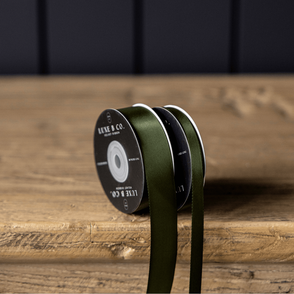 Satin Ribbon - Forest Green | 1/3" & 1" Width | 180" Length