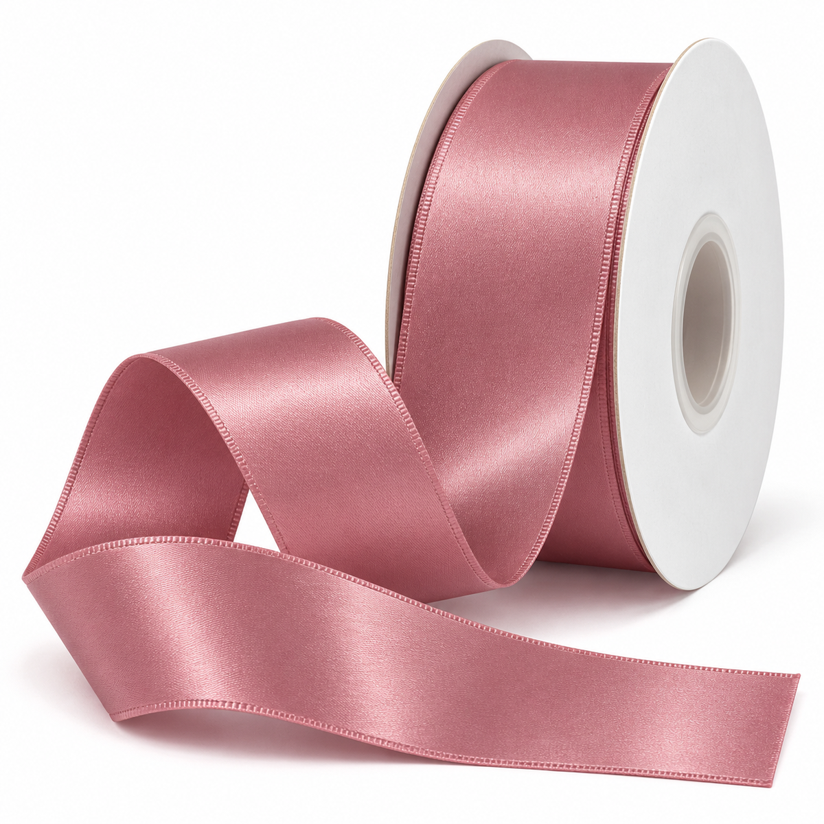 Satin Ribbon - Mauve Pink | 1 3/8" Width | 50 Yard Roll