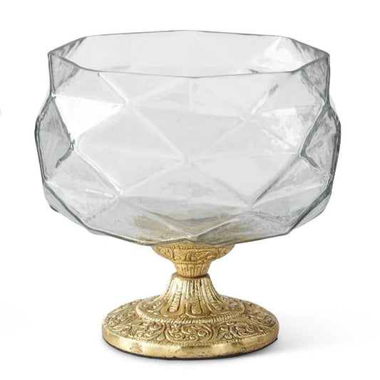 set-of-2-glass-bowls-with-gold-pedestals