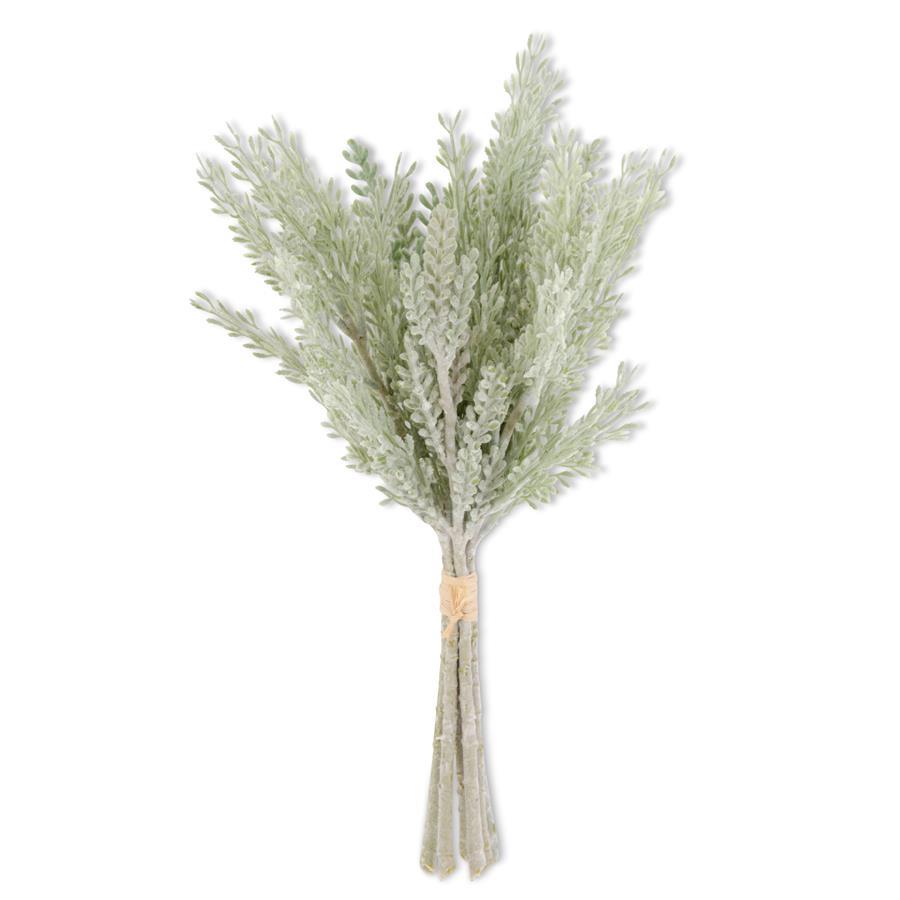 soft green flocked mixed pine bundle 15 inches
