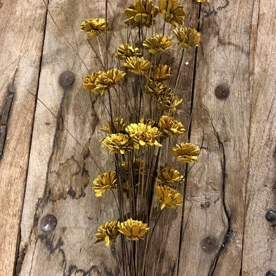 Sunkist Zinnia Flower Branches 24"