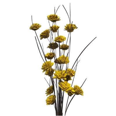 Sunkist Zinnia Flower Branches 24"
