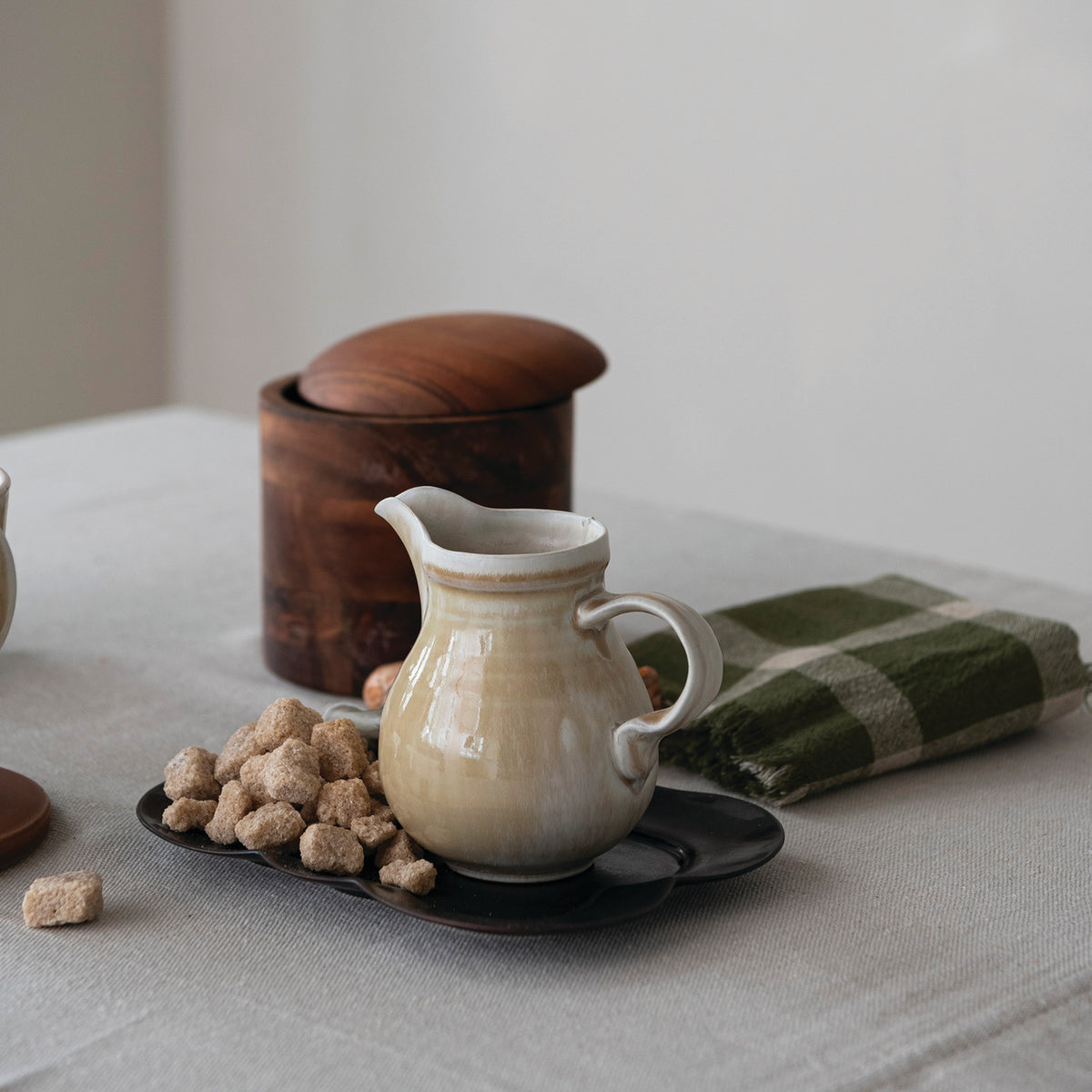 Tan Stoneware Creamer, 10 oz.