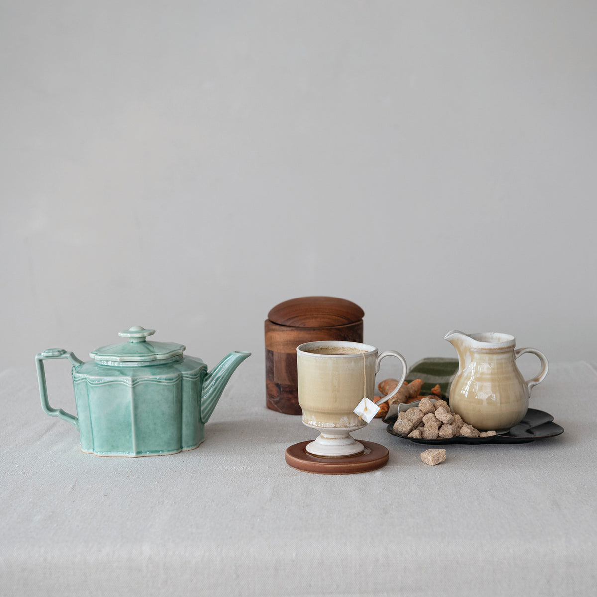 Tan Stoneware Creamer, 10 oz.