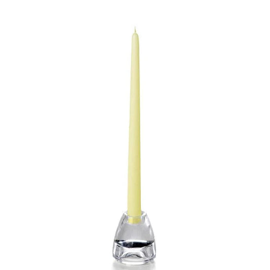buttercup yellow taper candle