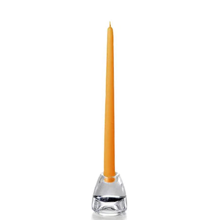 Harvest Gold Hand-Dipped Tapered Candle - Box of 12 - Unscented