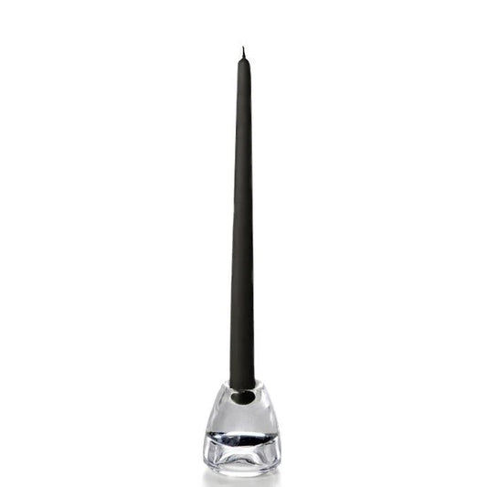 Black Hand-Dipped Tapered Candle 18" - Box of 12 - Unscented