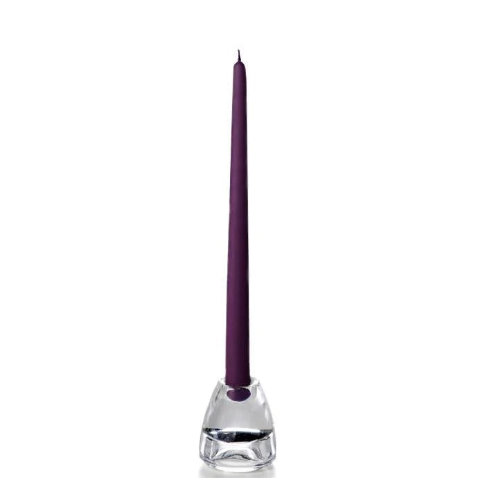 dark purple taper candle