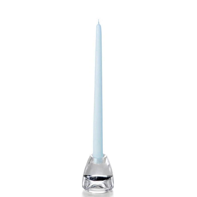 ice blue taper candles
