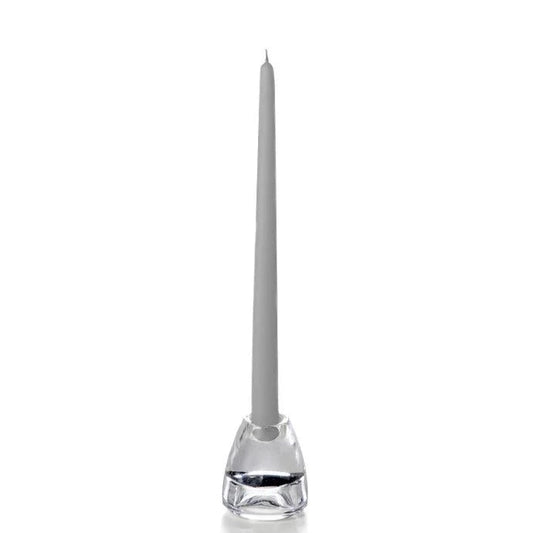 light gray hand dipped taper candles