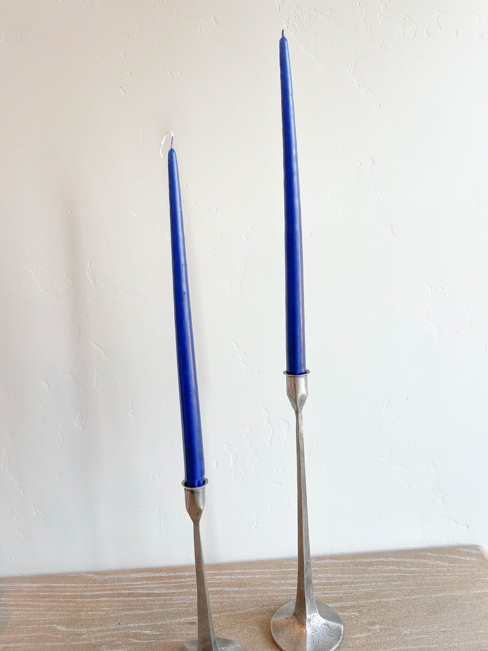 Navy Blue 15" Hand-Dipped Tapered Candle - Box of 12 - Unscented