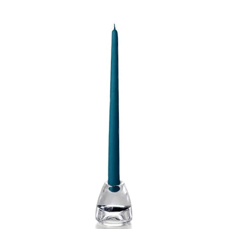 Sapphire 12" Hand-Dipped Tapered Candle - Box of 12 - Unscented