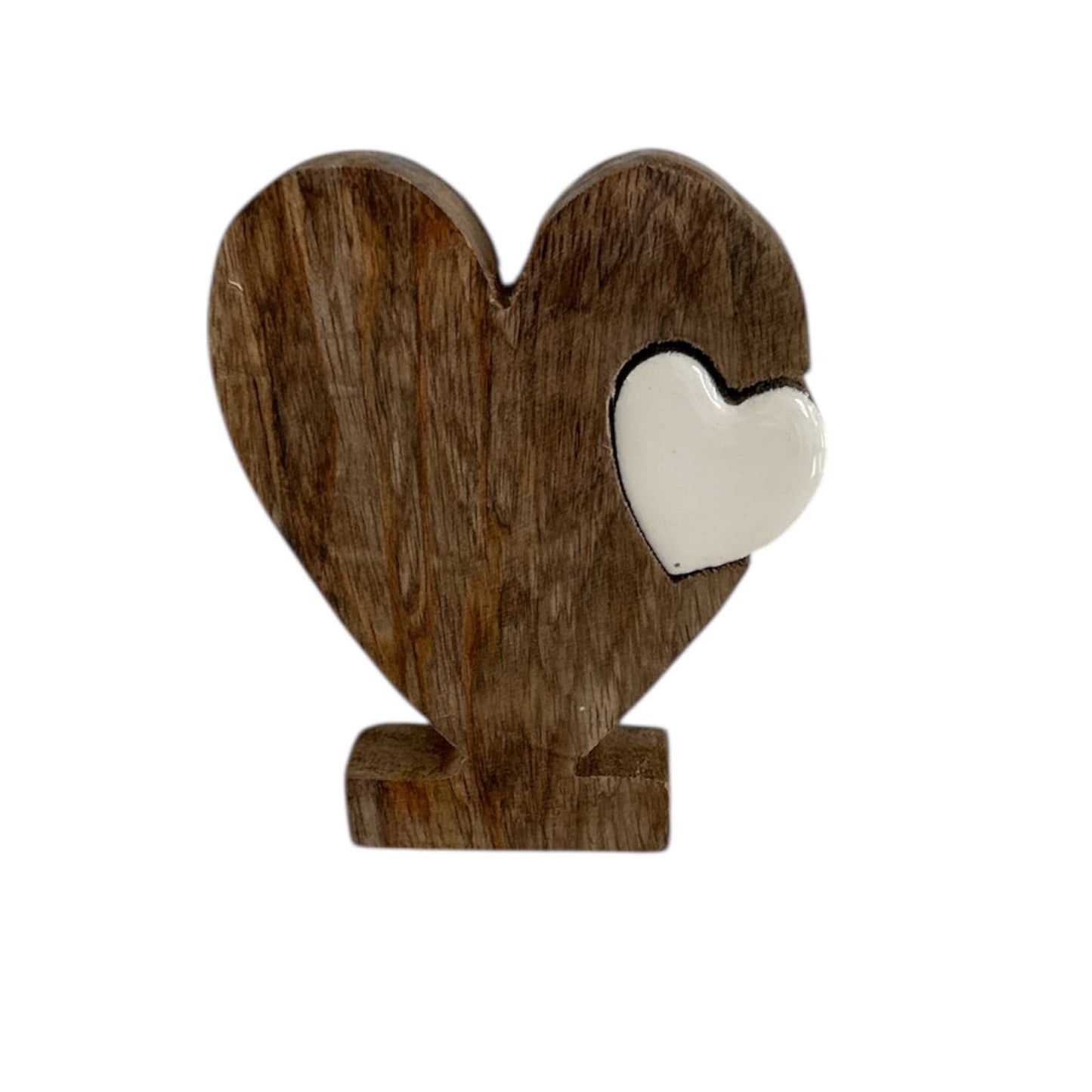 Valentine Enamel Wood Hearts Collection in Various Sizes