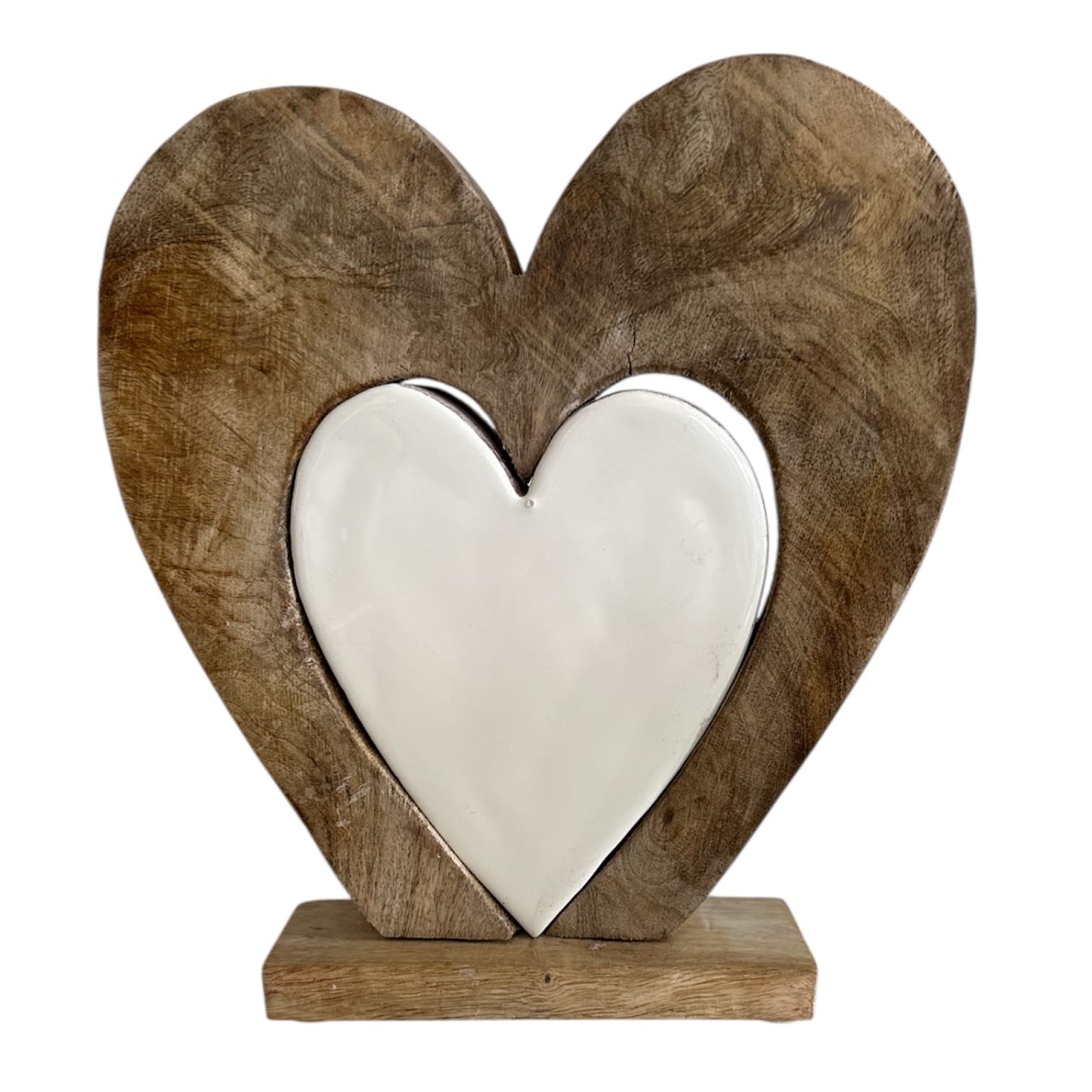 Valentine Enamel Wood Hearts Collection in Various Sizes