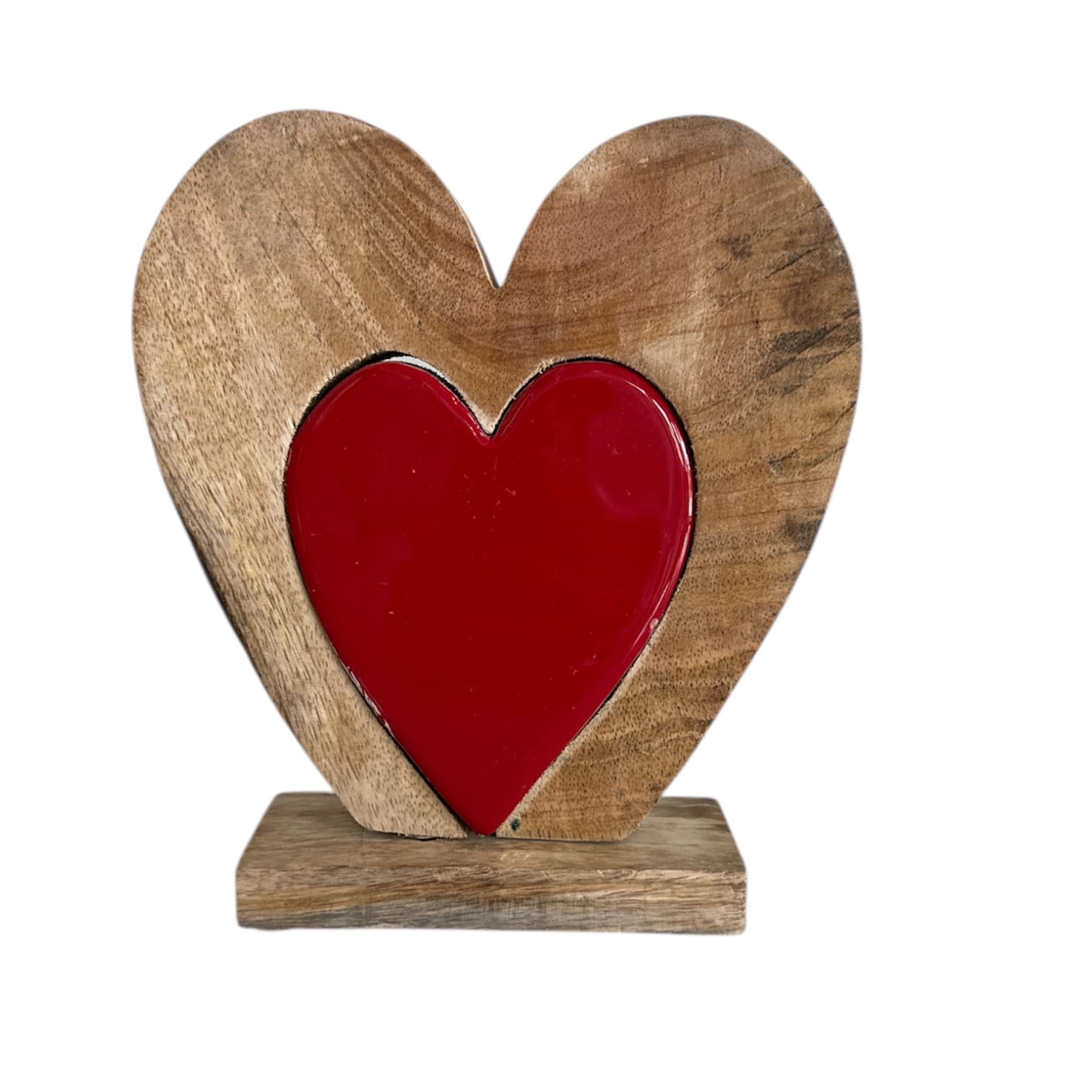 Valentine Enamel Wood Hearts Collection in Various Sizes