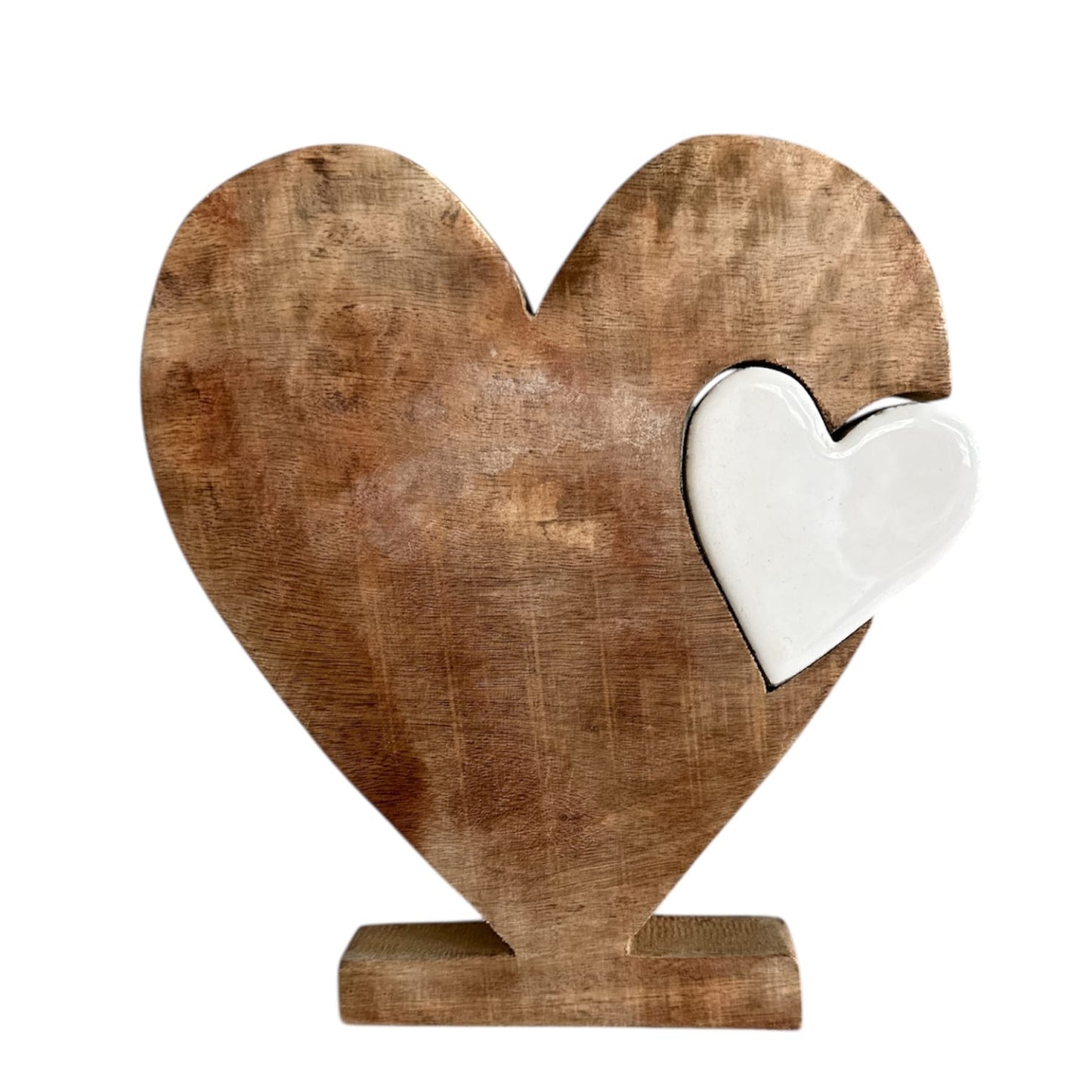 Valentine Enamel Wood Hearts Collection in Various Sizes