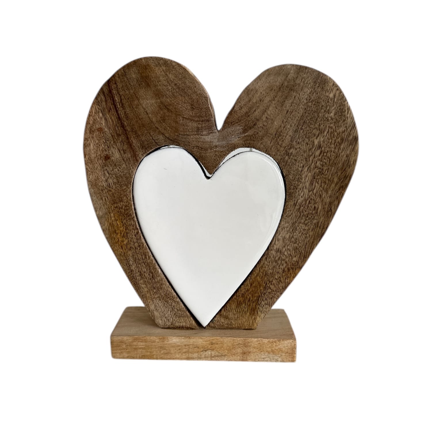 Valentine Enamel Wood Hearts Collection in Various Sizes