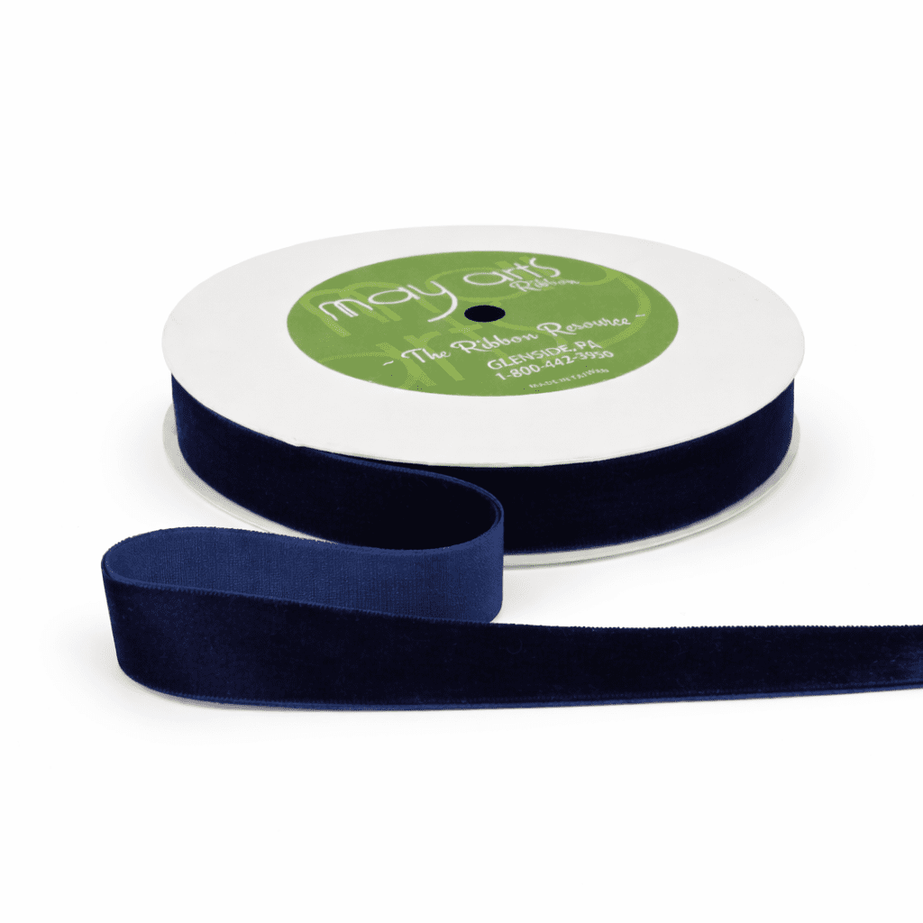 Velvet Ribbon - Navy | 3/4" Width | 11 Yard Roll