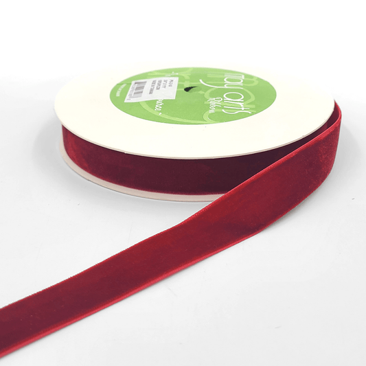 Velvet Ribbon - Red | 3/4" Width | 11 Yard Roll
