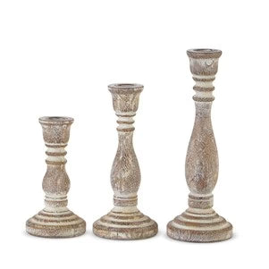 wood-embossed-candle-sticks
