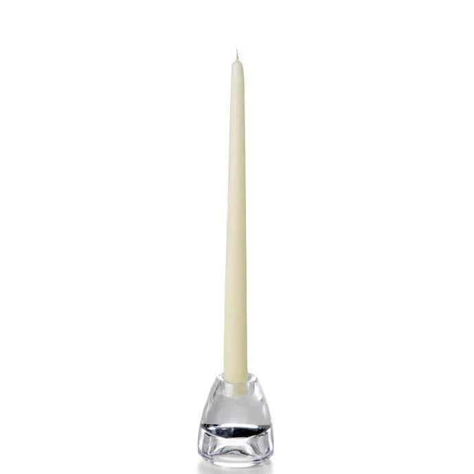 Ivory taper candle 12"