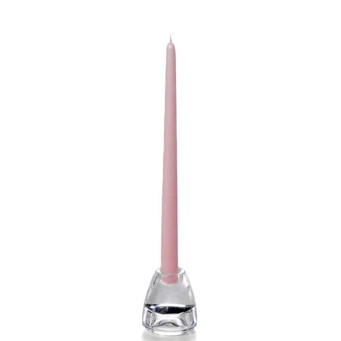 light rose colored taper candle 12, 15, and 18 inches
