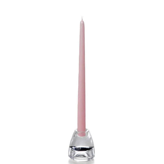 light rose colored taper candle 12, 15, and 18 inches